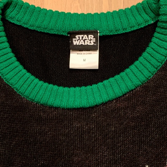 Mens Ugly Christmas Star Wars Pullover Sweater, Size M - Picture 3 of 3